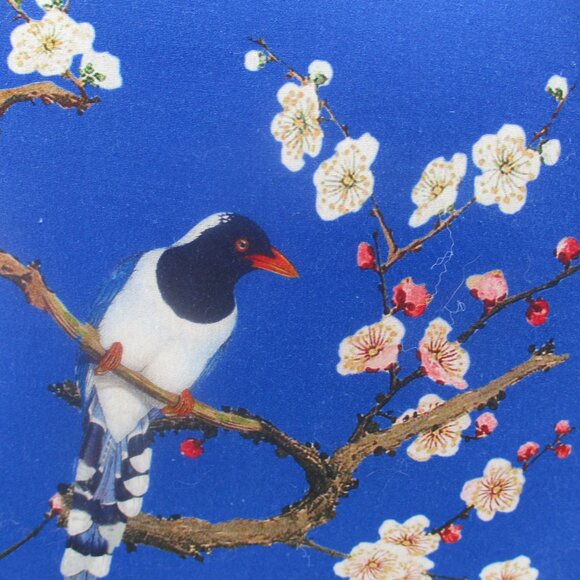 14" Deep Blue Exotic Bird Pillow. - Picture 4 of 8